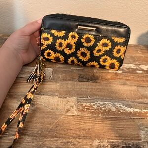 Sunflower Wristlet Wallet